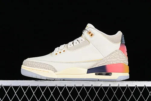 All categories Air Jordan Jordan series basketball shoes Air Jordan 3 LW version J.Balvin x Air Jordan 3 Retro AJ3 Joe 3 rainbow gradient FN0344-901